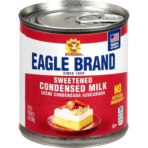 Miniatura 10 de Eagle Brand Leche condensada endulzada de 14 onzas, ideal para flan, cocinar, hornear, bebidas, postres, helados, sin ingredientes artificiales, sin