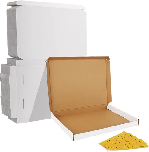 Miniatura 47 de HORLIMER Paquete de 40 cajas de envío de 5 x 5 x 5, caja de cartón corrugado blanco para correo, embalaje, pequeñas empresas