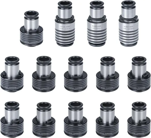 Miniatura 9 de ZAC Adaptador de Portabrocas de Taladro GT12, Compatible con Máquina Roscadora Eléctrica M16R, Metal, Incluye Llave de Portabrocas, Adaptador