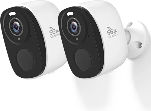 Miniatura 10 de Paquete de 4 cámaras de seguridad inalámbricas para exteriores 2.4G y 5G WIFI, cámara interior alimentada por batería 2K para seguridad del hogar