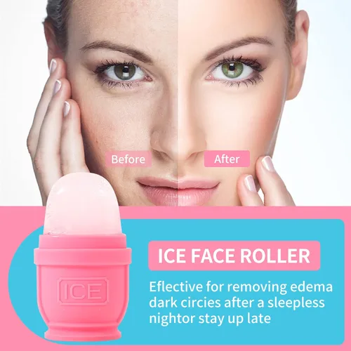 Miniatura 5 de 2 paquetes de rodillos de hielo para cara y cuerpo, cubitos de hielo de silicona para hinchazón, alivio del dolor, terapia de frío, moldes