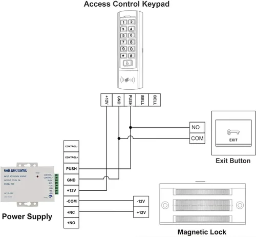 Miniatura 7 de Cerrojo magnético eléctrico con soporte Z y L de 500KG 1200LBS de fuerza de retención, electroimán de seguridad de 12V, modo NC Fail Safe, puerta