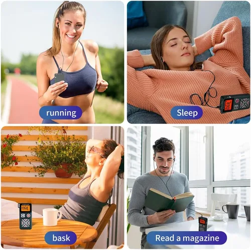 Miniatura 6 de Pocket am FM Radio portátil con auriculares estéreo, mini transistor, sintonización digital con excelente recepción, ranura TF, funciona con batería
