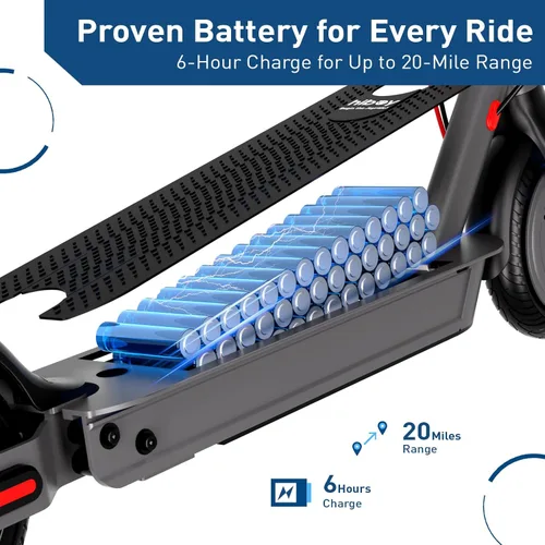 Miniatura 4 de Hiboy S2 Nova Electric Scooter for Adults, 430W Peak Power, Up to 20 Miles Long-Range & 19 MPH, High-Strength Aluminum Body, Portable Folding E