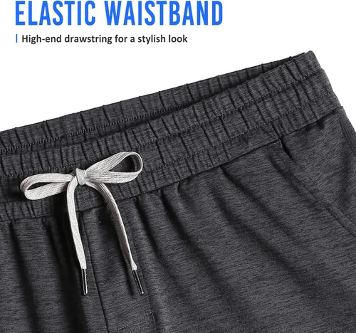 Miniatura 3 de maamgic Pantalones cortos de entrenamiento para hombre de 5 pulgadas, suaves, elásticos, para correr, gimnasio, atléticos, con bolsillos
