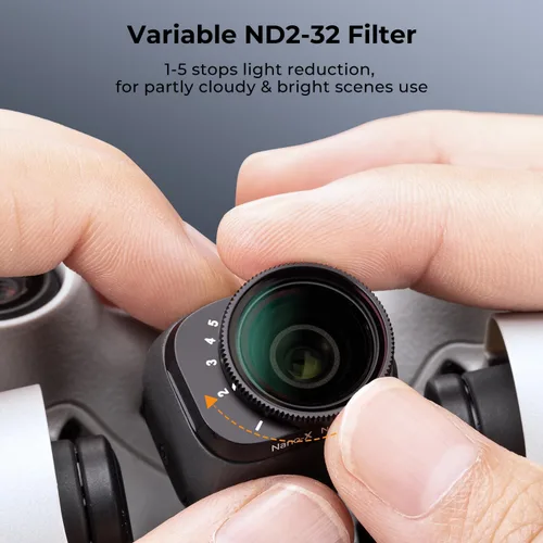 Miniatura 3 de K&F Concept Mini 3 Pro Variable ND2-32 (1-5 Stop) Filtro ND compatible con DJI Mini 3 Pro, 28 accesorios Mini 3 Pro multicapa