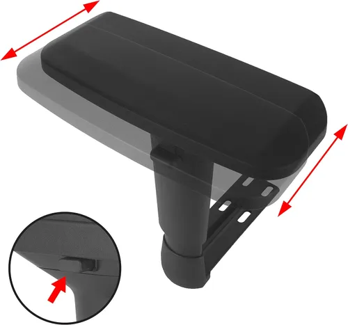 Miniatura 3 de Par de reposabrazos ajustables de repuesto, soporte vertical con almohadillas para la mayoría de sillas de juegos (4D)