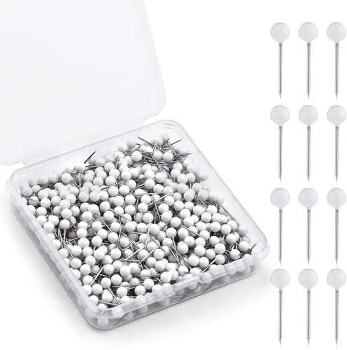 Miniatura 8 de 420 piezas de alfileres de costura, alfileres rectos para tela, alfileres de acolchado de 0.63 pulgadas, pequeños alfileres rectos con cabeza