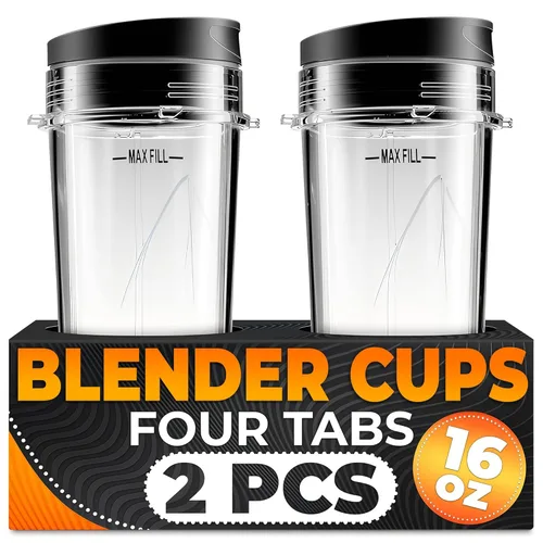 Miniatura 14 de Vasos de repuesto de 18 onzas para licuadora Ninja – 2 piezas compatibles con BL480/BL450/480D, BN800/751/801/401, Auto-iQ Series NN, BL910