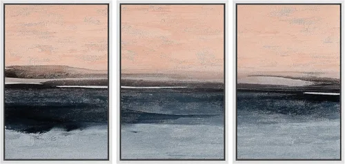 Miniatura 64 de NWT Lienzo enmarcado para pared, juego de arte en acuarela pastel, bosque de montaña oscura, naturaleza silvestre, ilustraciones de arte moderno