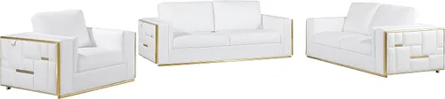 Miniatura 24 de Blackjack Furniture Catania - Moderno juego de sofá de cuero italiano de grano superior para sala de estar con marco de madera dura secada al horno