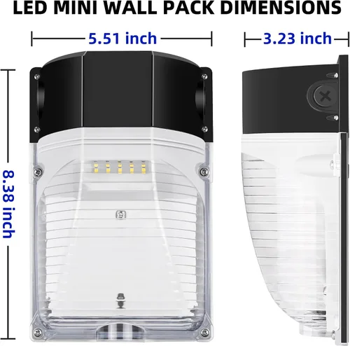 Miniatura 8 de hykolity Paquete de luz LED de actualización de 30 W con fotocélula fotográfica, 3450 lúmenes, 5000 K, luz diurna del atardecer al amanecer, 120 V