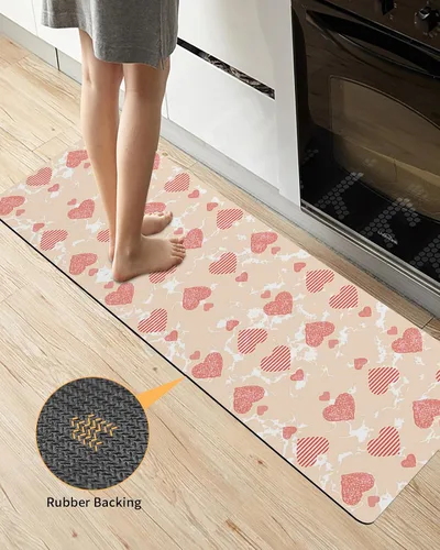 Miniatura 3 de Tapete de baño con diseño geométrico de rayas amorosas para bañera, antideslizante, de secado rápido y absorbente, de tierra de diatomeas, tapete