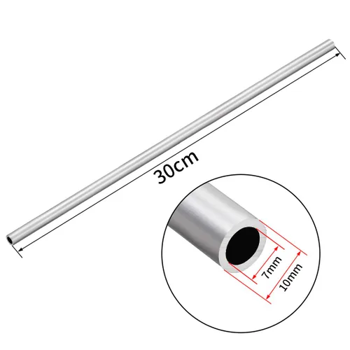 Miniatura 2 de uxcell Longitud recta redonda de aluminio inconsútil del tubo 984.3 ft m de la tubería 0,273 pulgadas de diámetro interior 0,39 pulgadas OD