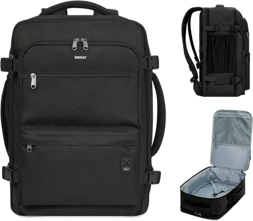 WANDF Mochila de viaje para Spirit Airlines bolsa de artículos personales de 18 x 14 x 8 pulgadas con bolsillo húmedo, mochila para portátil de 17