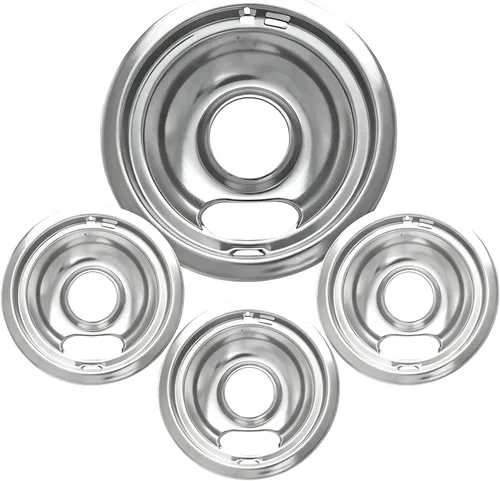 Miniatura 15 de Sartén de Goteo para Parte Superior de Estufa Eléctrica, Compatible con Frigidaire Ahorra 10% de Energía por Pulverización de Esmalte Previene