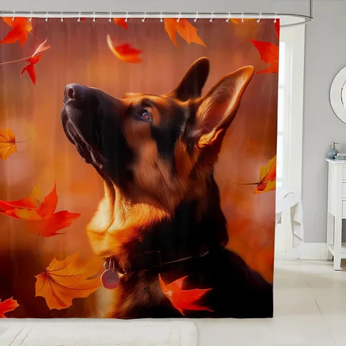 Miniatura 16 de Erosebridal Cortina de ducha para decoración de baño, con estampado de leones y rosas, para niños, adolescentes, niños, niñas, habitación del hogar