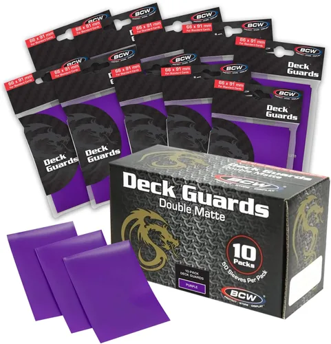 Miniatura 11 de BCW Deck Guard - Fundas dobles mate para tarjetas, caja de 500 unidades (10 paquetes de 50 fundas), sin ácidos, sin PVC, se adapta a tarjetas