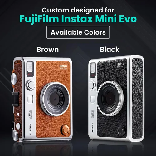 Miniatura 12 de Fujifilm Paquete de cámara híbrida Instant Mini EVO con 20 hojas de película instantánea + tarjeta de memoria de 32 GB + funda de transporte +