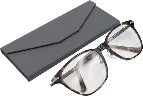 Miniatura 116 de Real Sic Funda para lentes de sol para hombres y mujeres, soporte magnético plegable para lentes de sol, inspirado en el color sólido