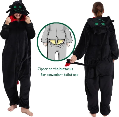 Miniatura 5 de Pijama unisex para adultos, disfraz de franela para Halloween