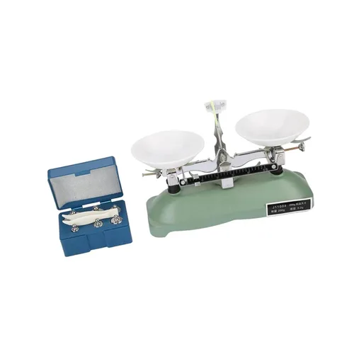 Miniatura 8 de Balanza mecánica 7.05 oz 0.01 oz precisión de metal verde balanza con pesos para herramientas de educación científica de laboratorio