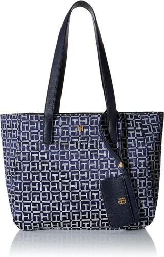 Miniatura 6 de Tommy Hilfiger Lynn II - Bolsa cuadrada con monograma jacquard azul marinoblanco, talla única