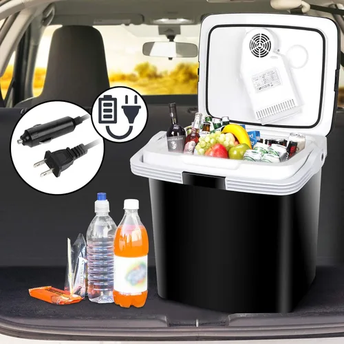 Miniatura 2 de ZenStyle Refrigerador y calentador de coche portátil de 26 cuartos de galón, refrigerador eléctrico con sistema termoeléctrico CA/CC, se adapta a