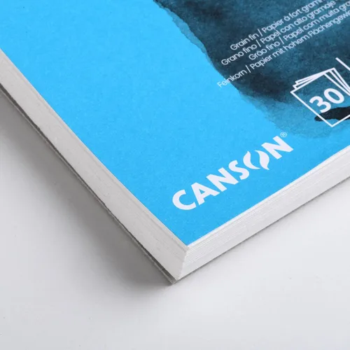 Miniatura 4 de CANSON XL Papel de acuarela 300 g/m² A5, prensado en frío, bloc espiral lado corto, 30 hojas blancas, ideal para artistas profesionales