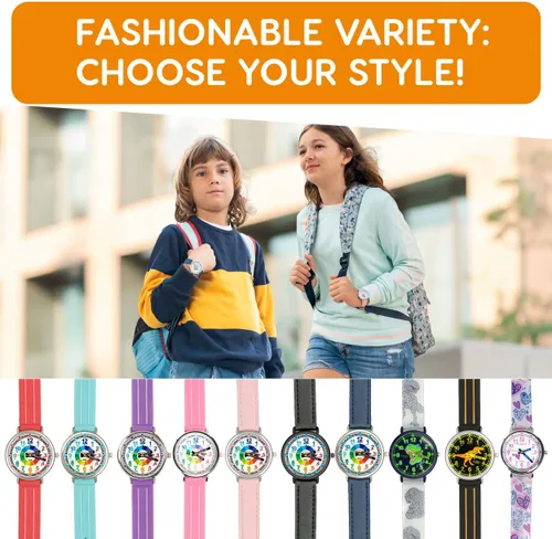 Miniatura 7 de Kiddus Reloj para niños, niños y niñas, reloj de aprendizaje de tiempo para niños, primer reloj de pulsera a partir de 5 años, manecillas de horas