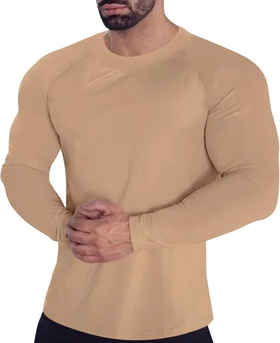 Miniatura 84 de Camisas de compresión atléticas de manga larga para hombre, capa base, camisa de entrenamiento atlético, camisas de compresión, camisetas deportivas