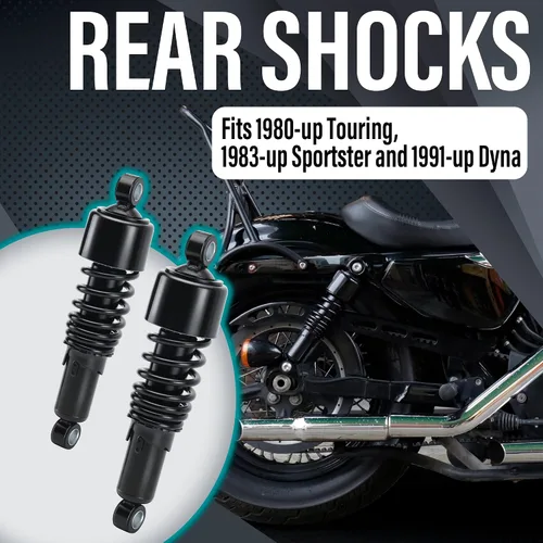 Miniatura 2 de MoKitDora 267mm/10.5" Kit de Suspensión de Amortiguador Trasero Slammer de Bajada para Harley 1980-up Touring, 1983-up Sportster, y 1991-up Dyna, 1