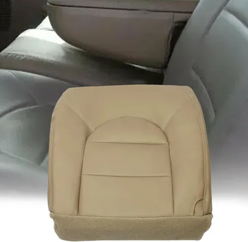 ECOTRIC Funda de repuesto para parte inferior de asiento compatible con Ford F250 F350 F450 Lariat 1999 2000 de cuero artificial color marrón