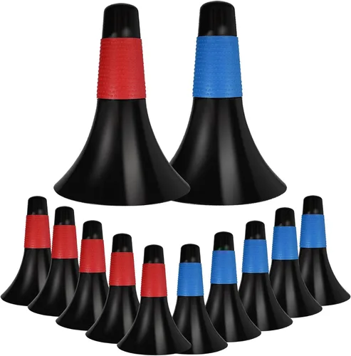 Miniatura 7 de 12 conos de entrenamiento deportivo de 9 pulgadas de agilidad de plástico para patinaje con bolsa de transporte para niños, práctica de baloncesto