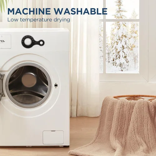 Miniatura 6 de Westinghouse Manta Eléctrica Tamaño Throw, Manta Térmica de Felpa Sherpa Suave con 6 Niveles de Calefacción y 2-10 Horas de Apagado Automático, Camel