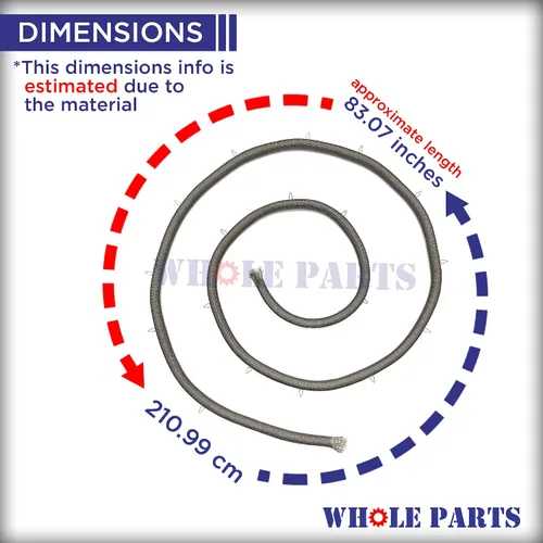 Miniatura 7 de Whole Parts Junta de sello de puerta de horno inferior de cocina de gas (incluye 18 clips de montaje metálicos) Parte # 318053120 - Reemplazo