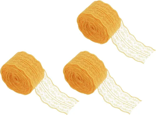 Miniatura 73 de MECCANIXITY 8 Yard Lace Trim Ribbon, 0.9 Inch Wide Vintage Floral Pattern Crochet Lace Edge Ribbon Trimming for DIY Sewing Crafts Gift Wrap Wedding