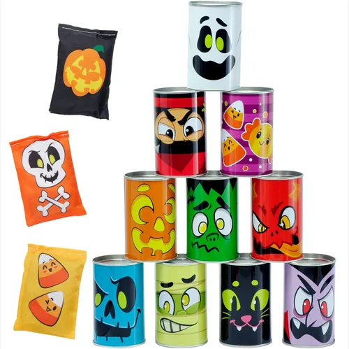 Miniatura 10 de JOYIN Juego de 13 piezas de Halloween para carnaval para lanzar bolsas de frijoles para niños y adultos, decoración de trucos o tratos, suministros