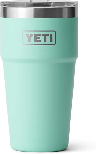 YETI Rambler - Vaso apilable de 20 onzas, acero inoxidable, aislado al vacío con tapa MagSlider Verde mar