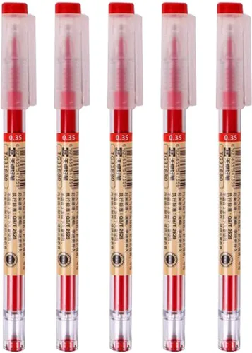 Miniatura 9 de sencoo Paquete de 5 bolígrafos de tinta de gel negro bolígrafos de punta extra fina bolígrafo 0.020 in negro para oficina escuela estudiantes