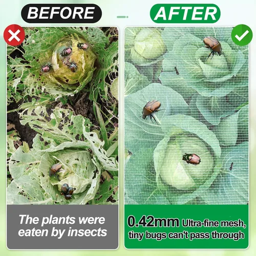 Miniatura 2 de Paquete de 2 redes de jardín de 6.5 x 10 pies, cubiertas de malla ultra fina para mantener alejadas las plagas de animales pequeños, pantalla