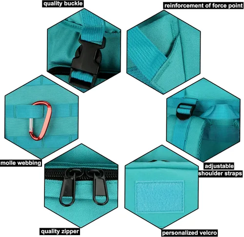 Miniatura 6 de Mochila de senderismo W WINTMING para hombres 70L/100L, mochila de campamento, mochila militar Molle, paquete de asalto de 3 días para escalada