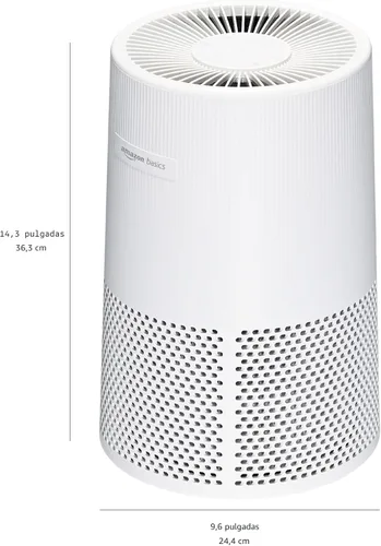 Miniatura 3 de Amazon Basics Purificador de aire para el hogar y la oficina, con carbón activado, 3 velocidades, temporizador, modo de suspensión (32 db)