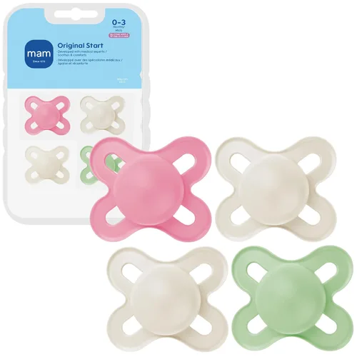 Miniatura 12 de MAM Original Start Chupetes Mate para Bebé, Chupete para 0-3 Meses, Pezón de Silicona sin BPA, Fácil de Limpiar, Lo Mejor para Bebés Recién Nacidos