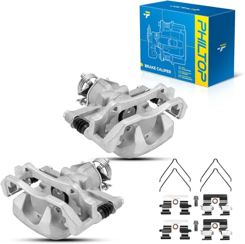 Miniatura 19 de PHILTOP Conjunto de Pinza de Freno de Disco Delantero Compatible con Jeep Wrangler 1990-2006, Jeep Cherokee 1990-2001, Grand Cherokee 1993-1998