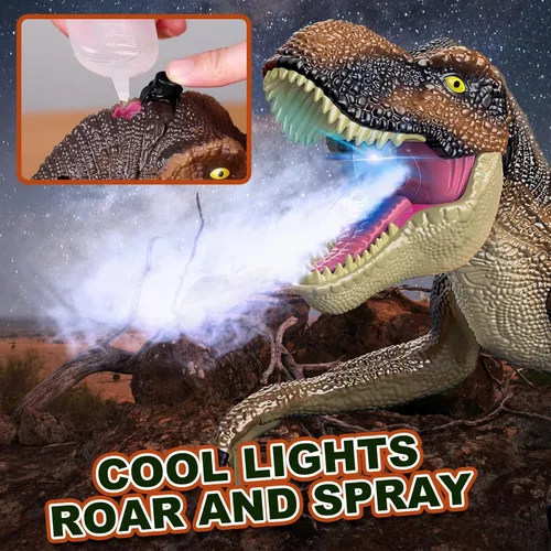 Miniatura 2 de IQKidz Juguetes de Dinosaurio con Control Remoto para Niños de 3 4-7 8-12 - Regalos de T-Rex Grande y Realista RC para Niños, Dino Interactivo