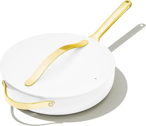 Miniatura 14 de Caraway Sartén Salteadora Antiadherente de Cerámica con Tapa (4.5 cuartos de galón, 11.8 pulgadas), no tóxica, sin PTFE ni PFOA, apta para horno