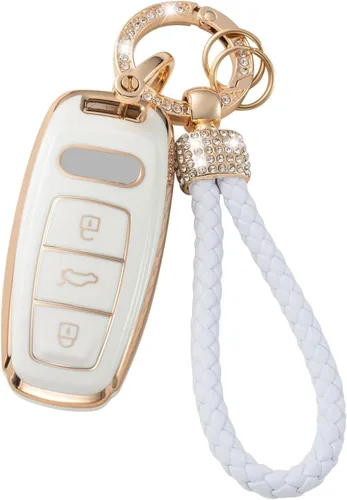 Miniatura 30 de Gematay - Funda para llavero Land Rover Jaguar, compatible con Evoque Velar Sport Discovery Freelander2 LR4 Land Rover Sport Jaguar XF XJ XE F-PACE