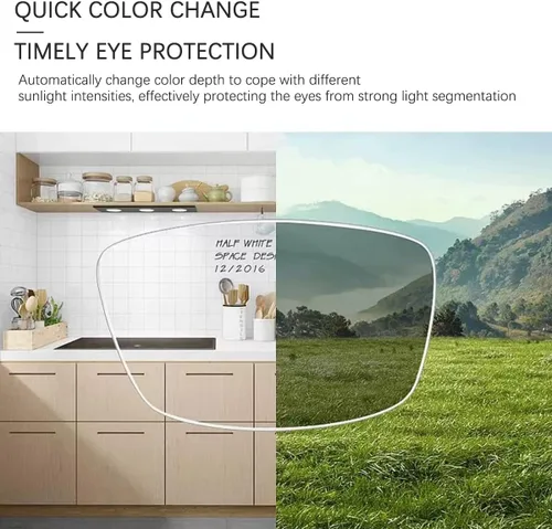 Miniatura 2 de Gafas de lectura multienfoque progresivas fotocromáticas Gafas de sol de transición con protección UV Lectores de sol anti luz azul