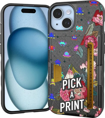 Miniatura 54 de Smartish Funda tipo cartera para iPhone 13 Pro – Wallet Slayer Vol. 2 [delgada + protectora] tarjetero con función atril - Black Tie Affair